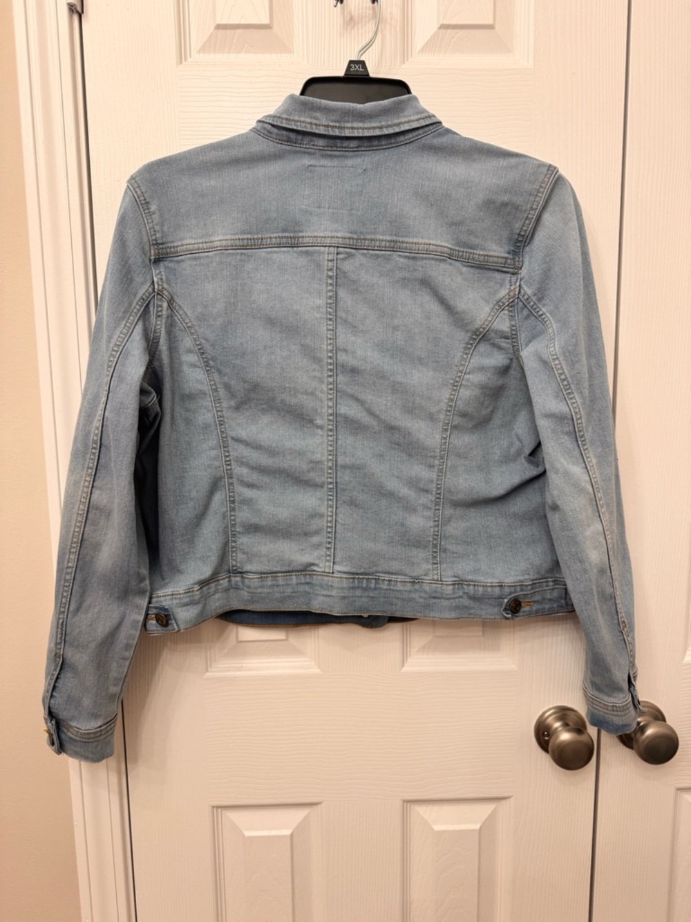 Light Blue Women's Denim Jacket - Classic Jean Coat - Picture 5 of 8
